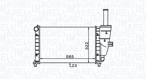 BM1871 Magneti Marelli Radiador de esfriamento de motor