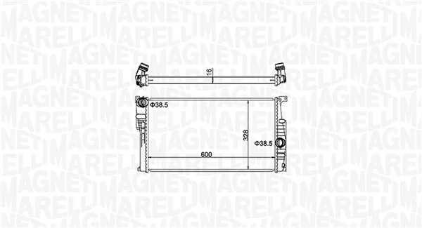 350213155100 Magneti Marelli Radiador de esfriamento de motor