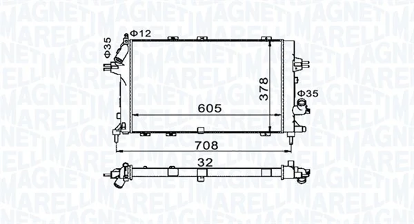 Compre BM1534 Magneti Marelli Radiador de esfriamento de motor