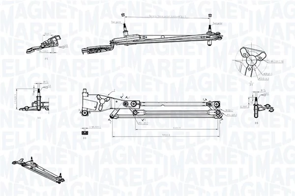 085570706010 Magneti Marelli Trapézio de limpador pára-brisas