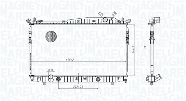 Compre BM1796 Magneti Marelli Radiador de esfriamento de motor