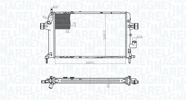 Compre 1300321 Opel Radiador de esfriamento de motor