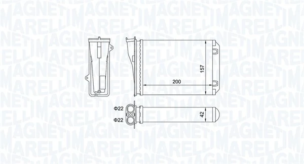 Radiador de forno (de aquecedor) Peugeot 208 CA, CC