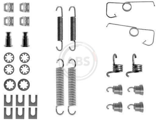 Kit de montagem das sapatas traseiras de tambor Renault 18  134