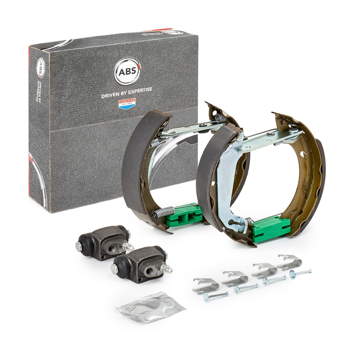 Sapatas do freio traseiras de tambor, montadas com cilindros, kit para Ford Escort '91 EXPRESS AVL