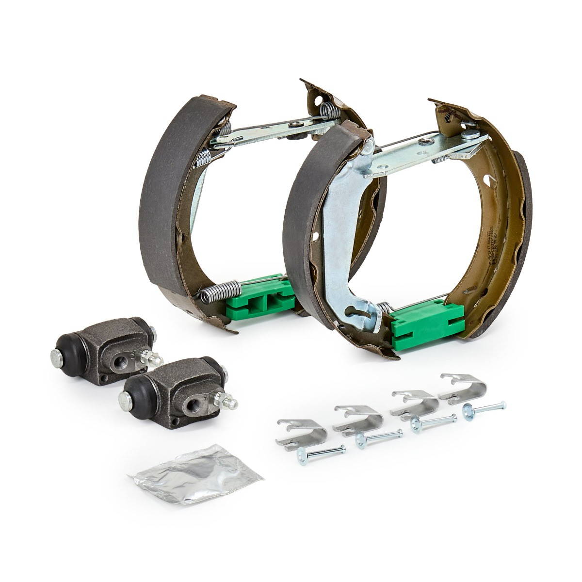 Sapatas do freio traseiras de tambor, montadas com cilindros, kit Ford Escort '91 EXPRESS AVL