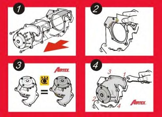Bomba de água (bomba) de esfriamento Airtex 1857 preço, a partir de 50,54 USD
