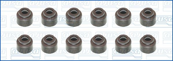 Vedação de válvula (coletor de óleo), admissão/escape, kit para um motor 57019000 Ajusa