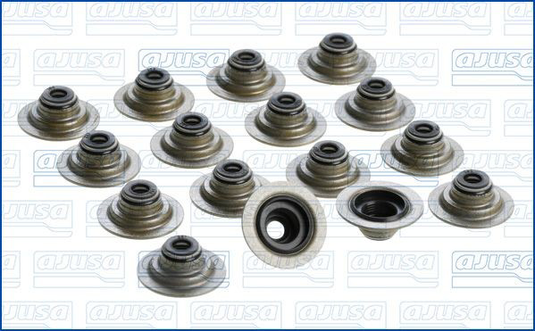 57019400 Ajusa Vedação de válvula (coletor de óleo), admissão/escape, kit para um motor