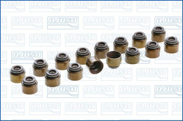 57020200 Ajusa Vedação de válvula (coletor de óleo), admissão/escape, kit para um motor