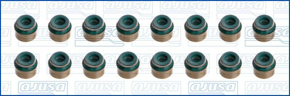 57023600 Ajusa Vedação de válvula (coletor de óleo), admissão/escape, kit para um motor