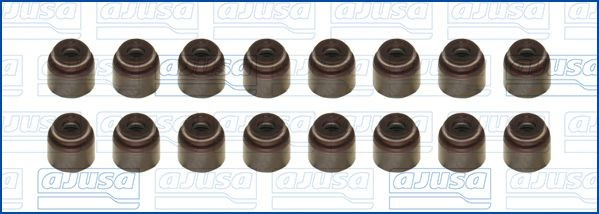 57031400 Ajusa Vedação de válvula (coletor de óleo), admissão/escape, kit para um motor