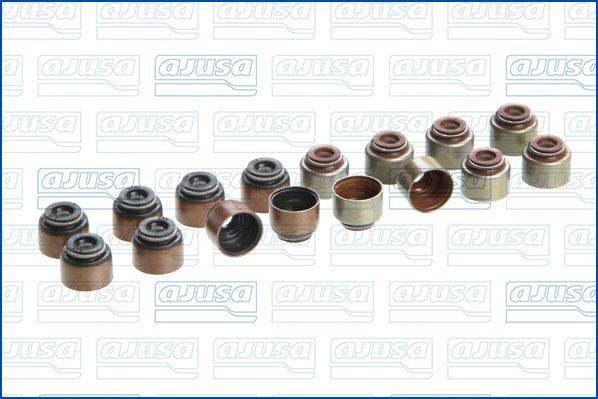Compre 57031600 Ajusa Vedação de válvula (coletor de óleo), admissão/escape, kit para um motor