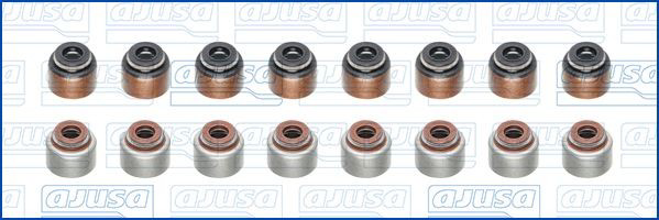 Vedação de válvula (coletor de óleo), admissão/escape, kit para um motor 57031600 Ajusa