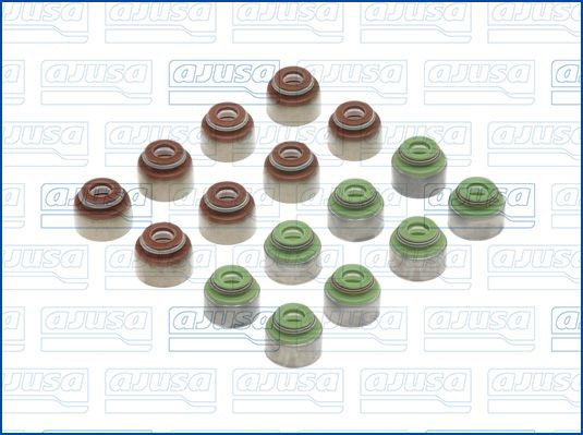 Vedação de válvula (coletor de óleo), admissão/escape, kit para um motor Ajusa 57038300