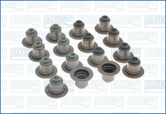 Vedação de válvula (coletor de óleo), admissão/escape, kit para um motor Ajusa 57043100