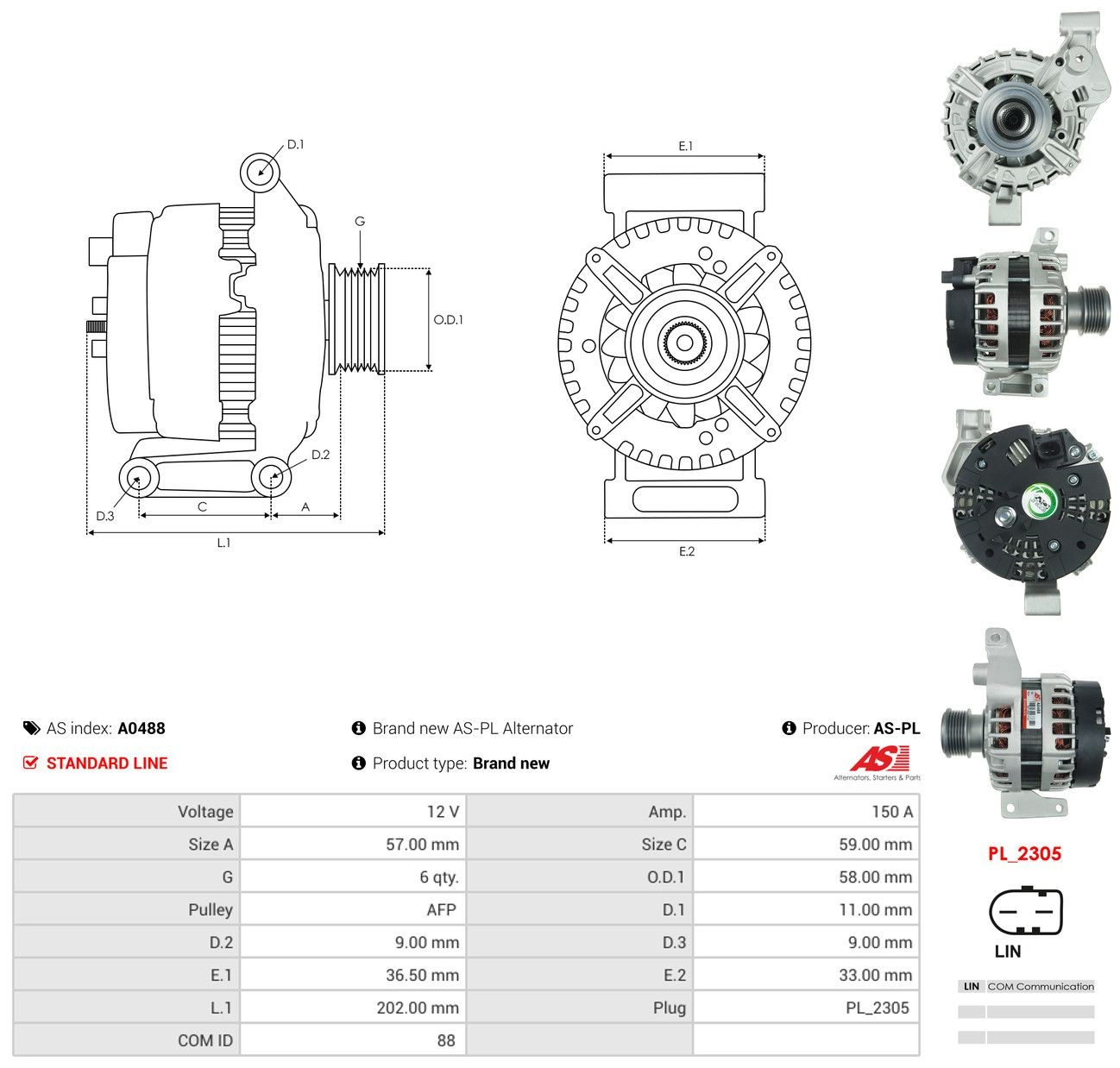 Gerador A0488 As-pl