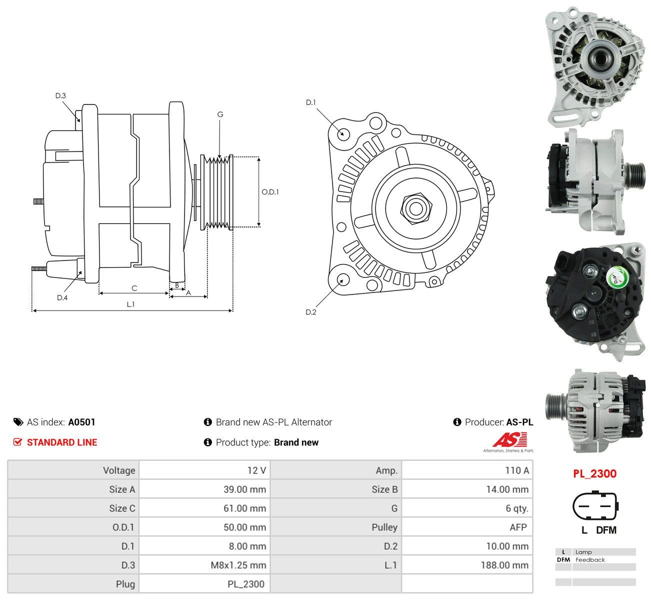 Gerador A0501 As-pl