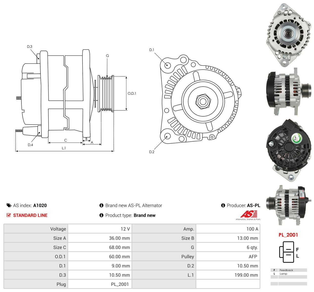 Compre A1020 As-pl Gerador