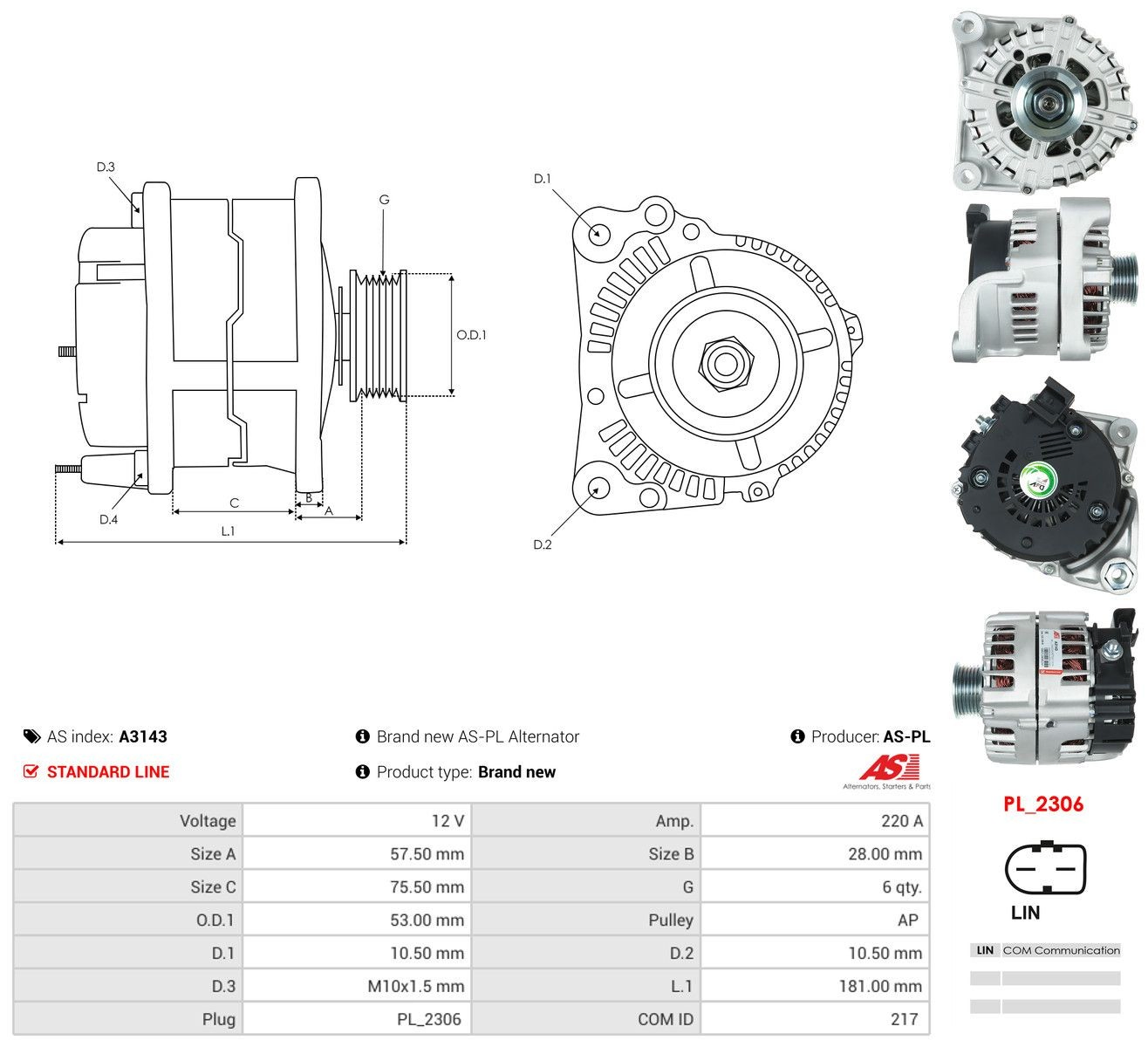 Compre A3143 As-pl Gerador