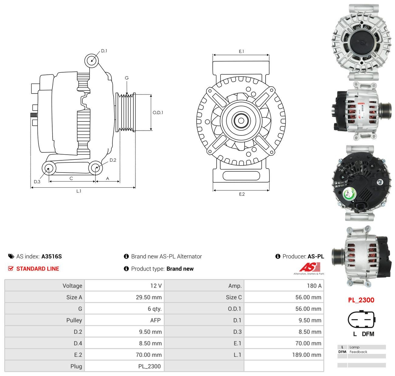 Gerador As-pl A3516S preço, a partir de 349,34 USD
