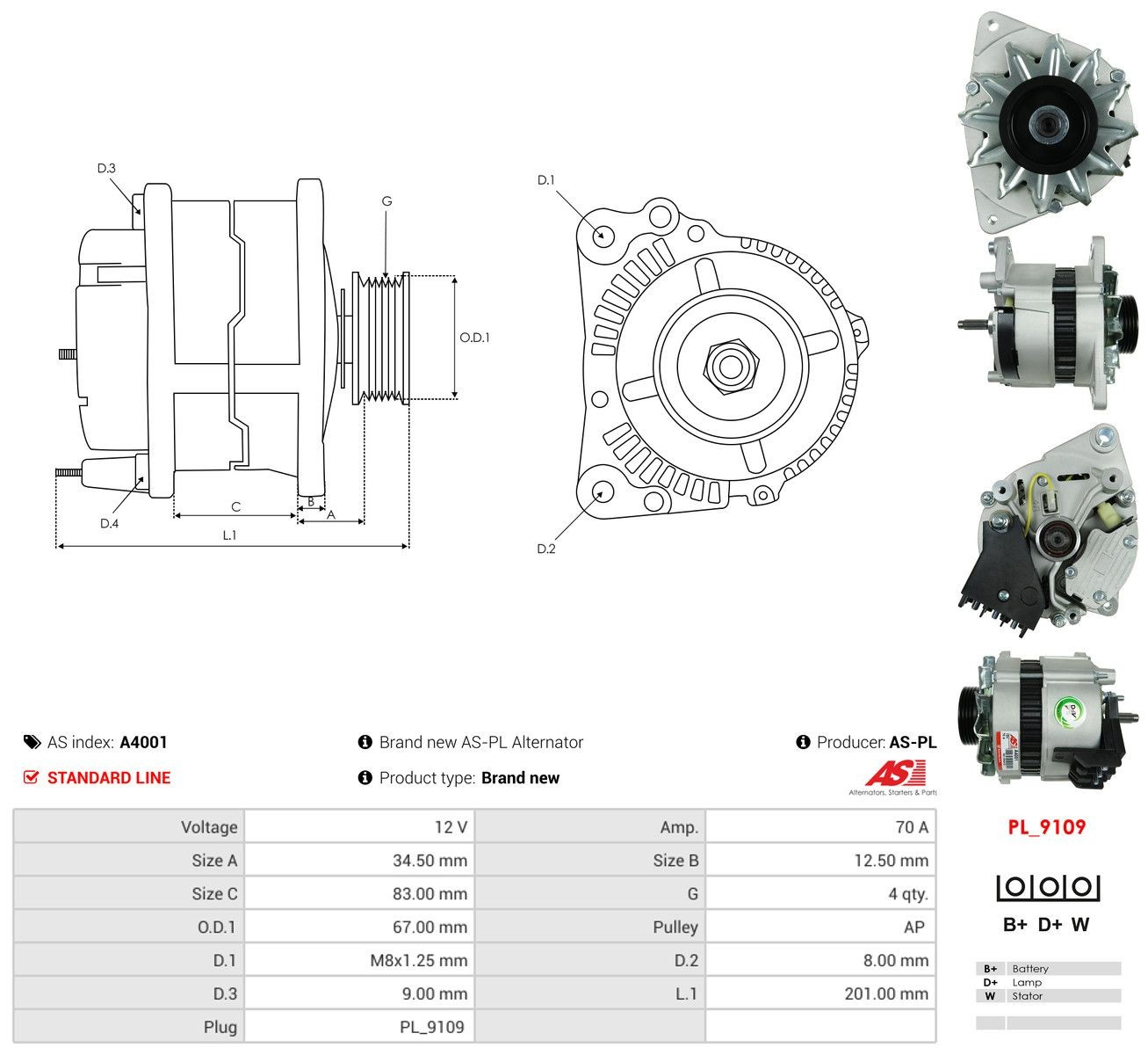 Gerador As-pl A4001 preço, a partir de 172,31 USD