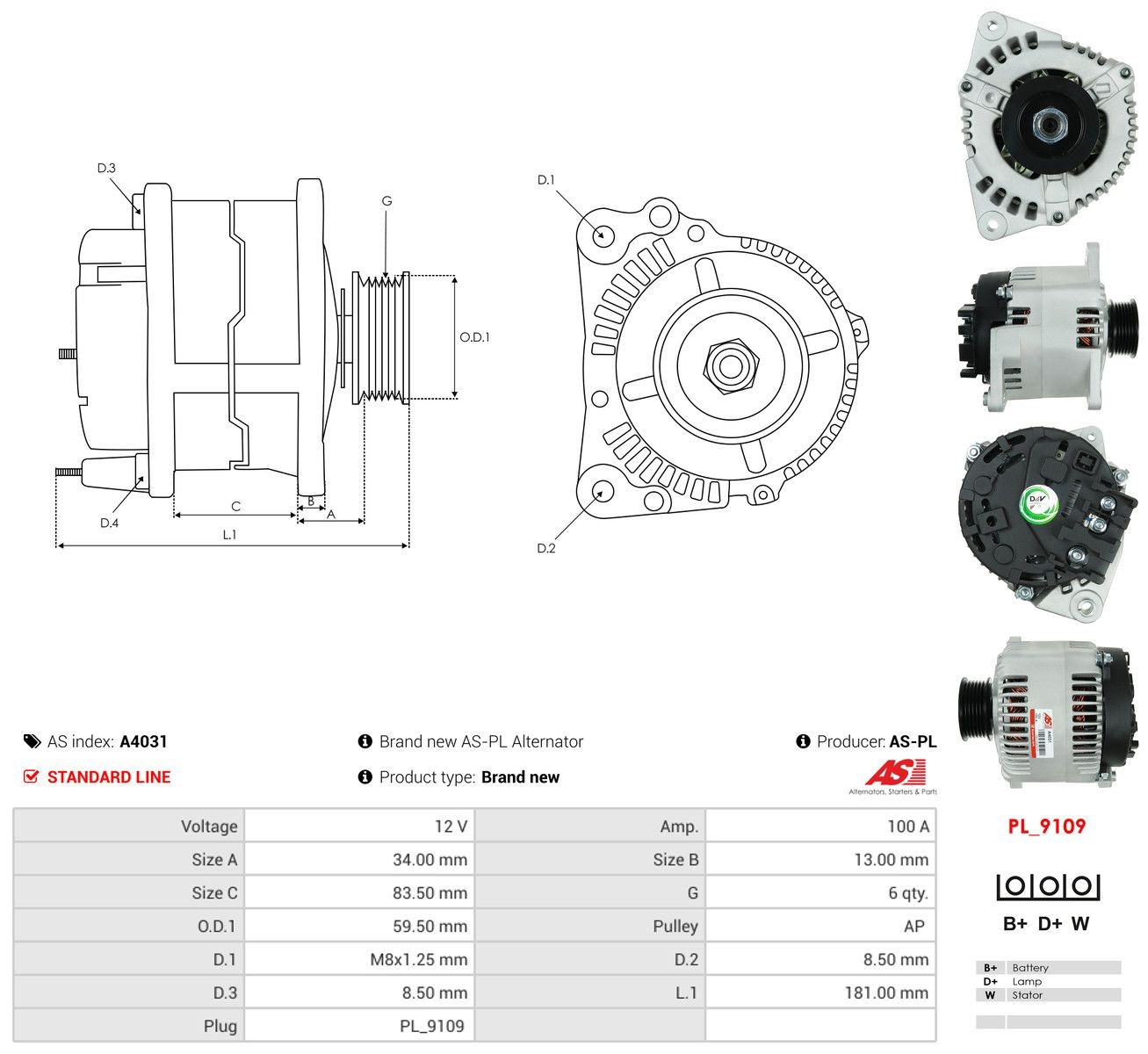 Gerador A4031 As-pl