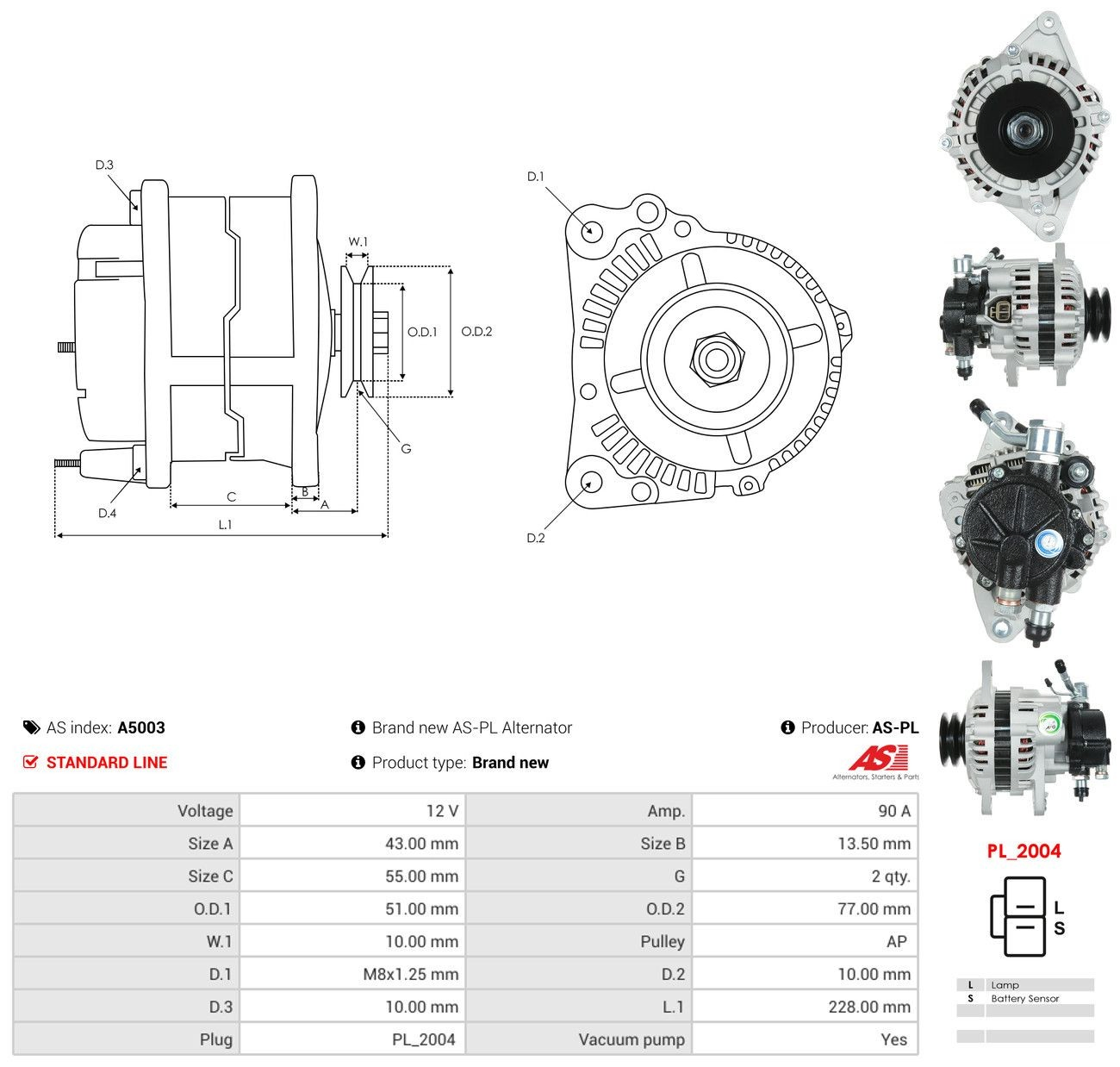 Gerador As-pl A5003 preço, a partir de 247,39 USD