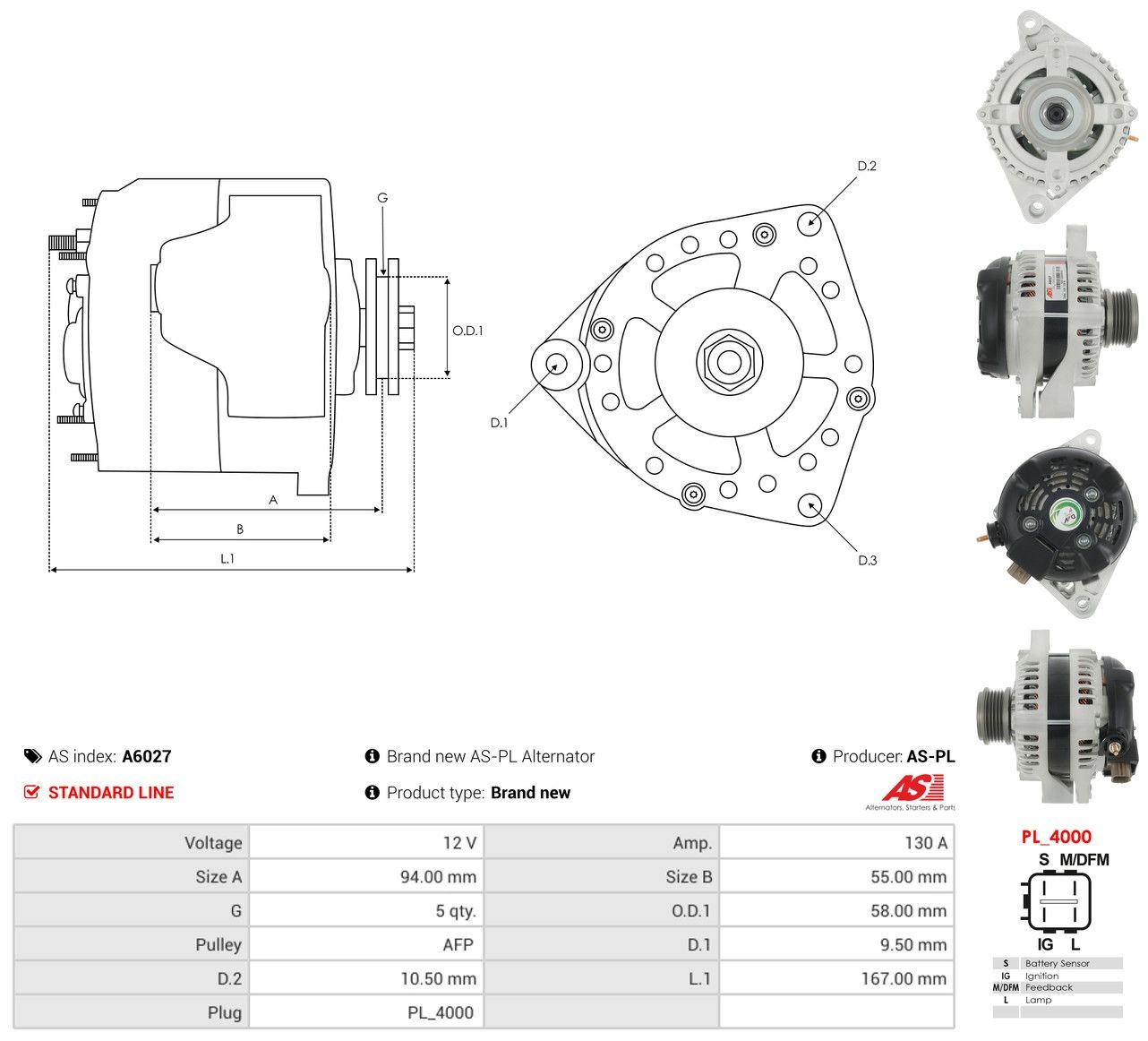 Gerador A6027 As-pl