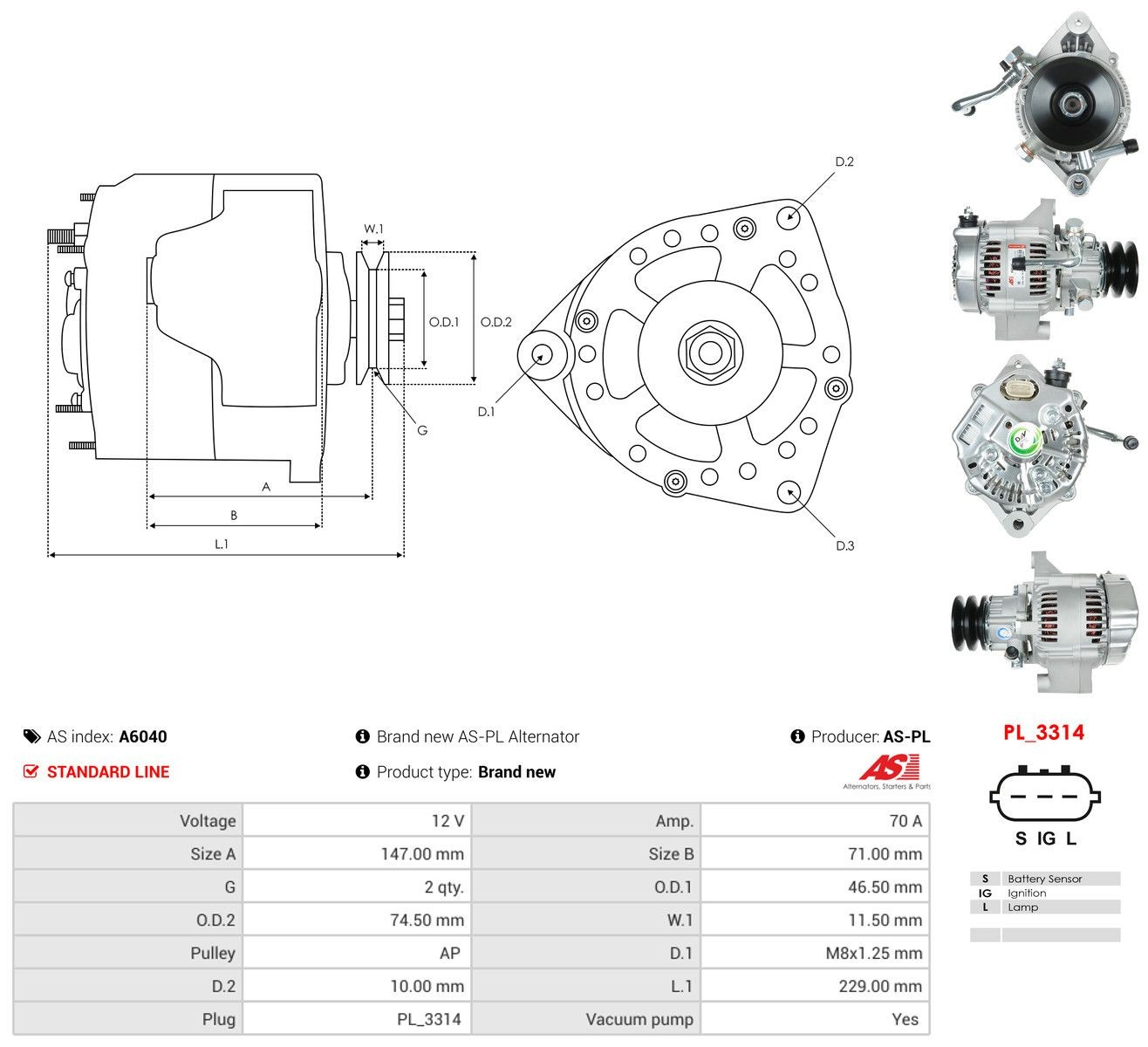 Gerador A6040 As-pl