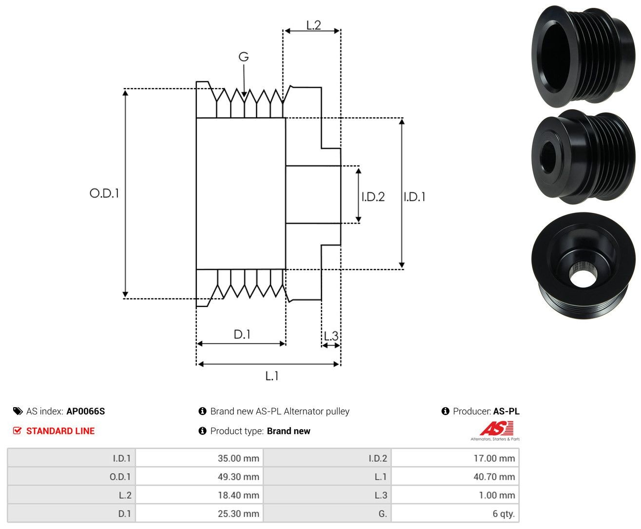 Polia do gerador para BMW 5  E34