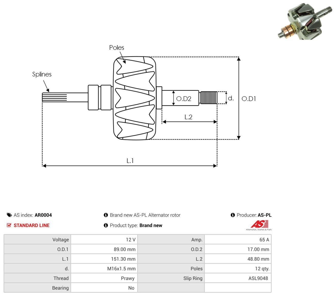 Compre Induzido (rotor) do gerador Volkswagen LT 