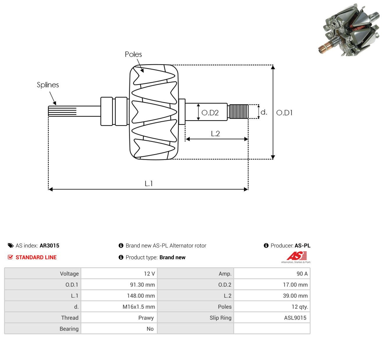 Induzido (rotor) do gerador Nissan Micra preço, a partir de 77,14 USD