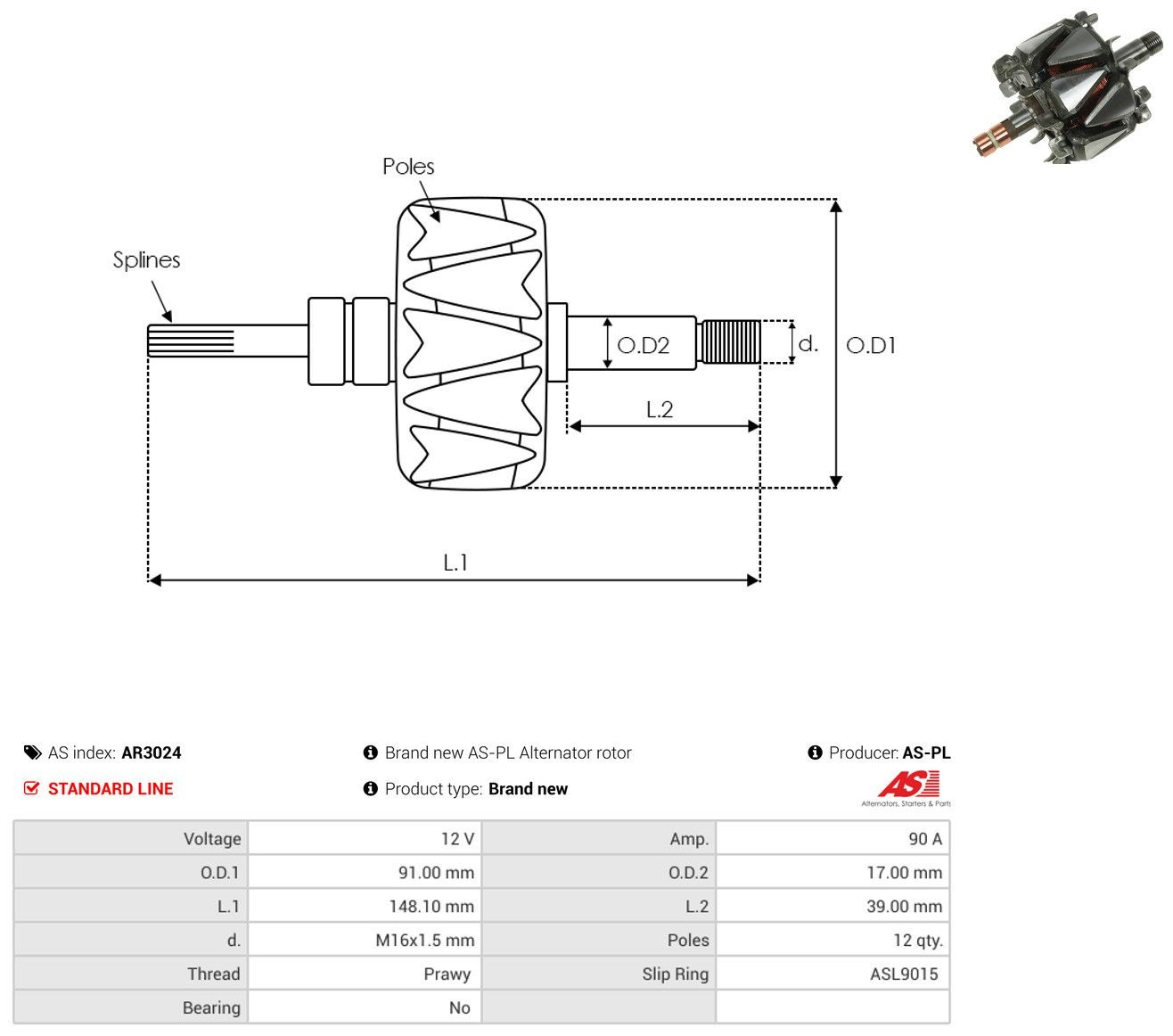 Compre Induzido (rotor) do gerador KIA Soul 1