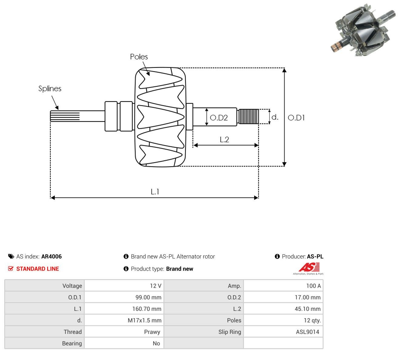 Induzido (rotor) do gerador Fiat Bravo preço, a partir de 72,08 USD