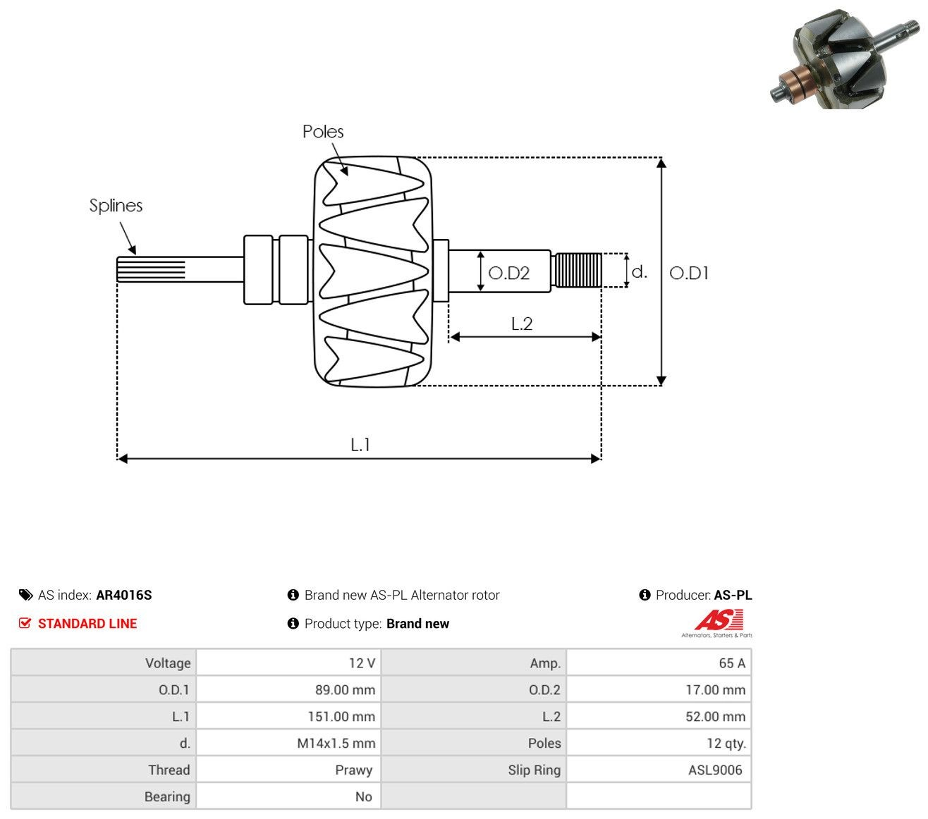Compre Induzido (rotor) do gerador Alfa Romeo 33 