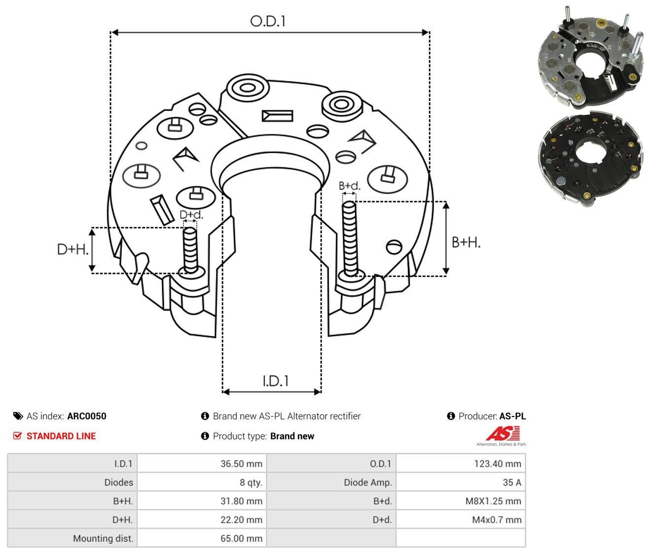  Eixo de diodos do gerador Mercedes Benz Truck TRUCK ACTROS camião de plataforma/chassis (1996 - 2003) 