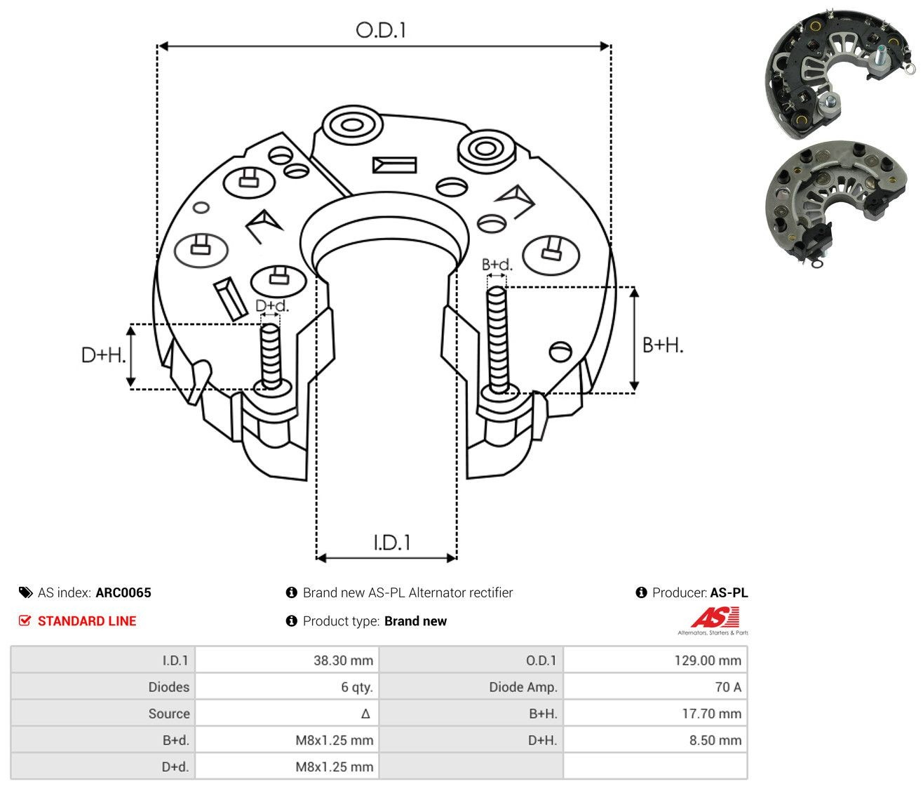 Compre Eixo de diodos do gerador Mercedes ML/GLE 