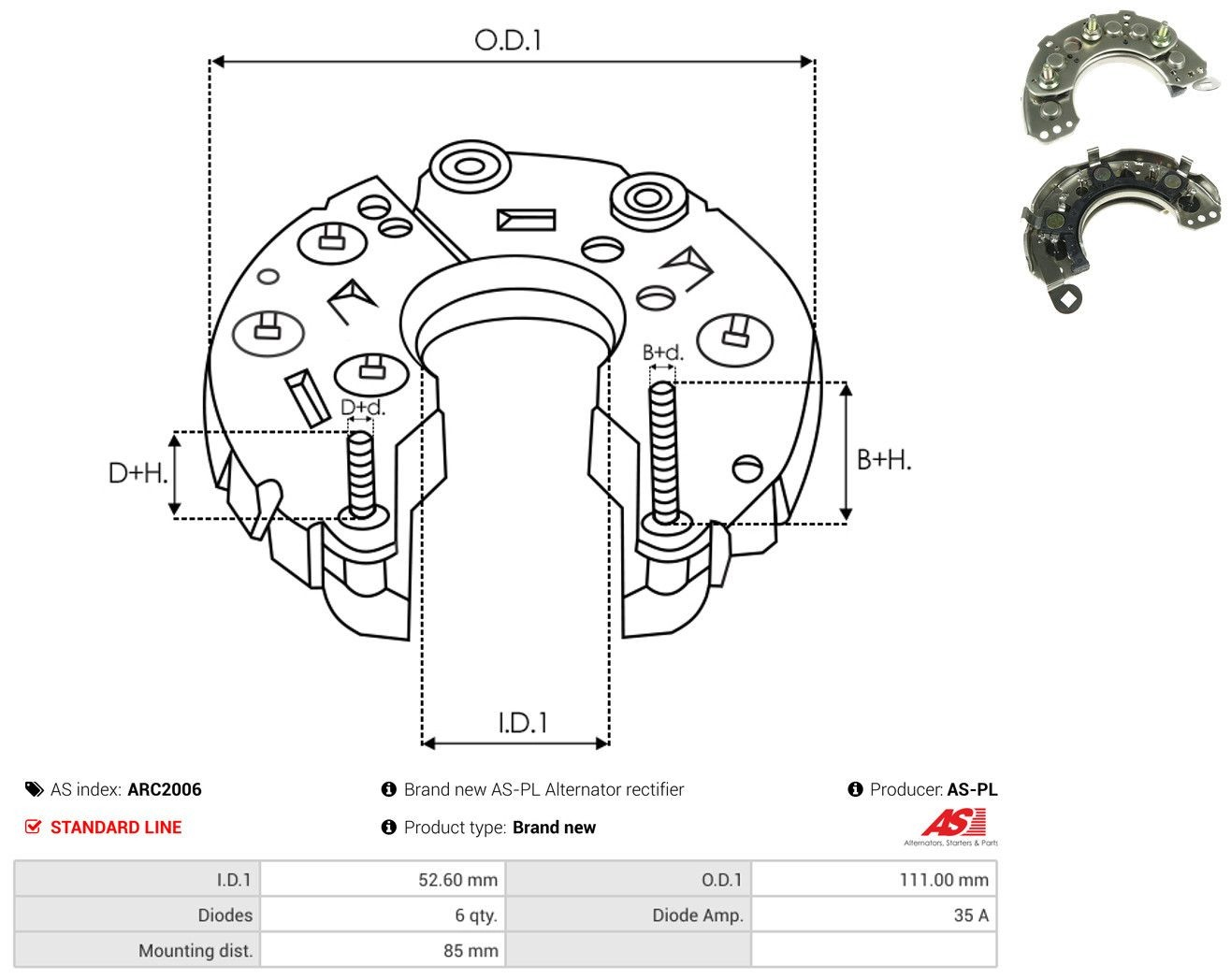 Compre Eixo de diodos do gerador Isuzu Trooper 