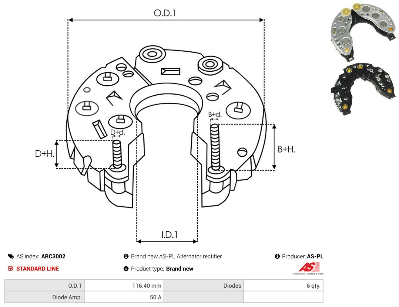  Eixo de diodos do gerador Renault 11 3 dr hatchback (1983 - 1988) 3 dr