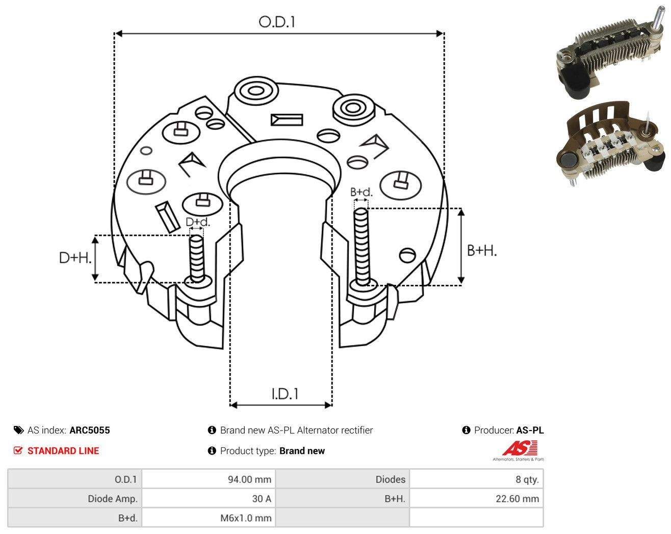 Compre Eixo de diodos do gerador Nissan Sunny 2