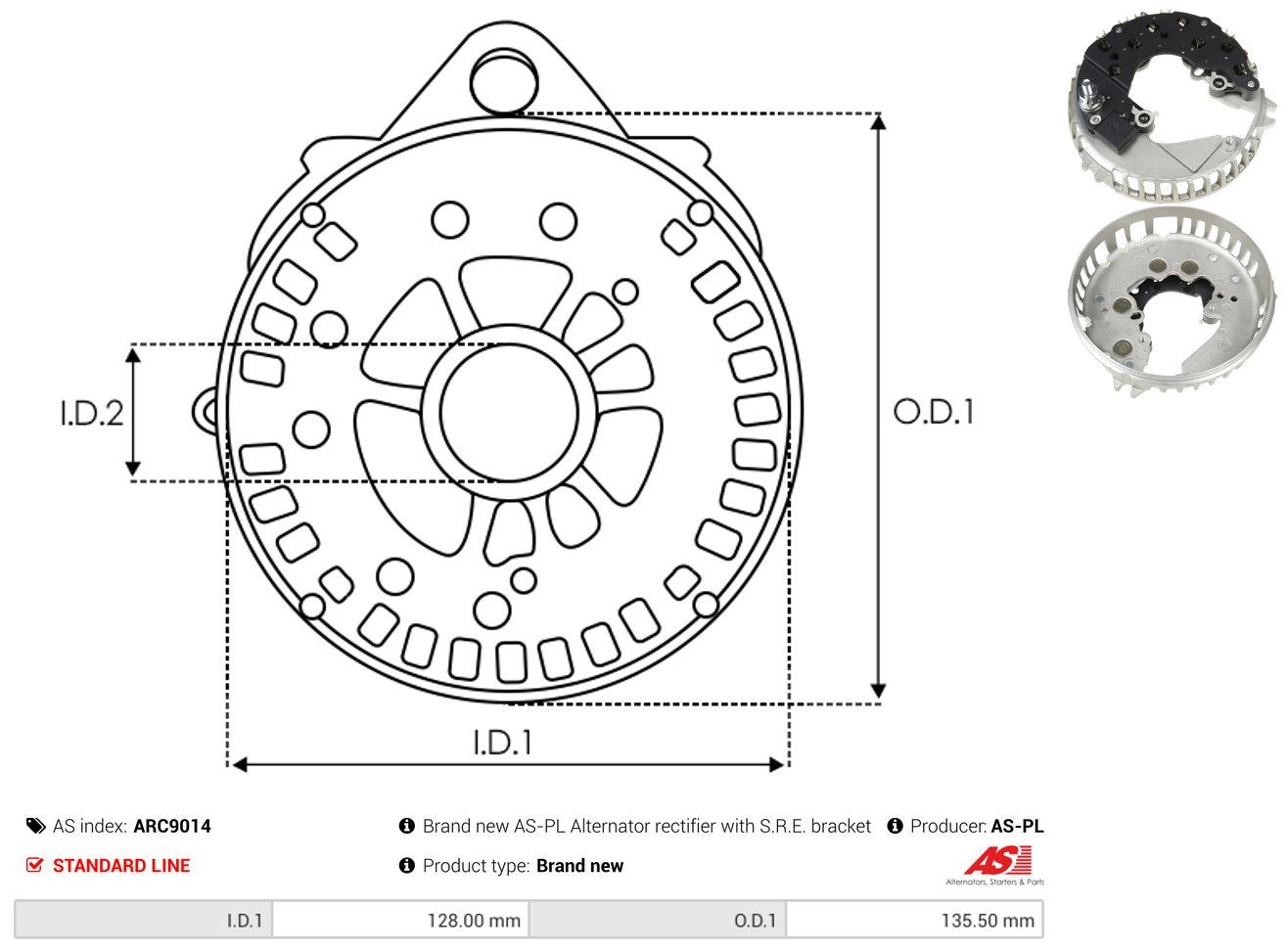 Eixo de diodos do gerador para Ford Maverick II 1N2