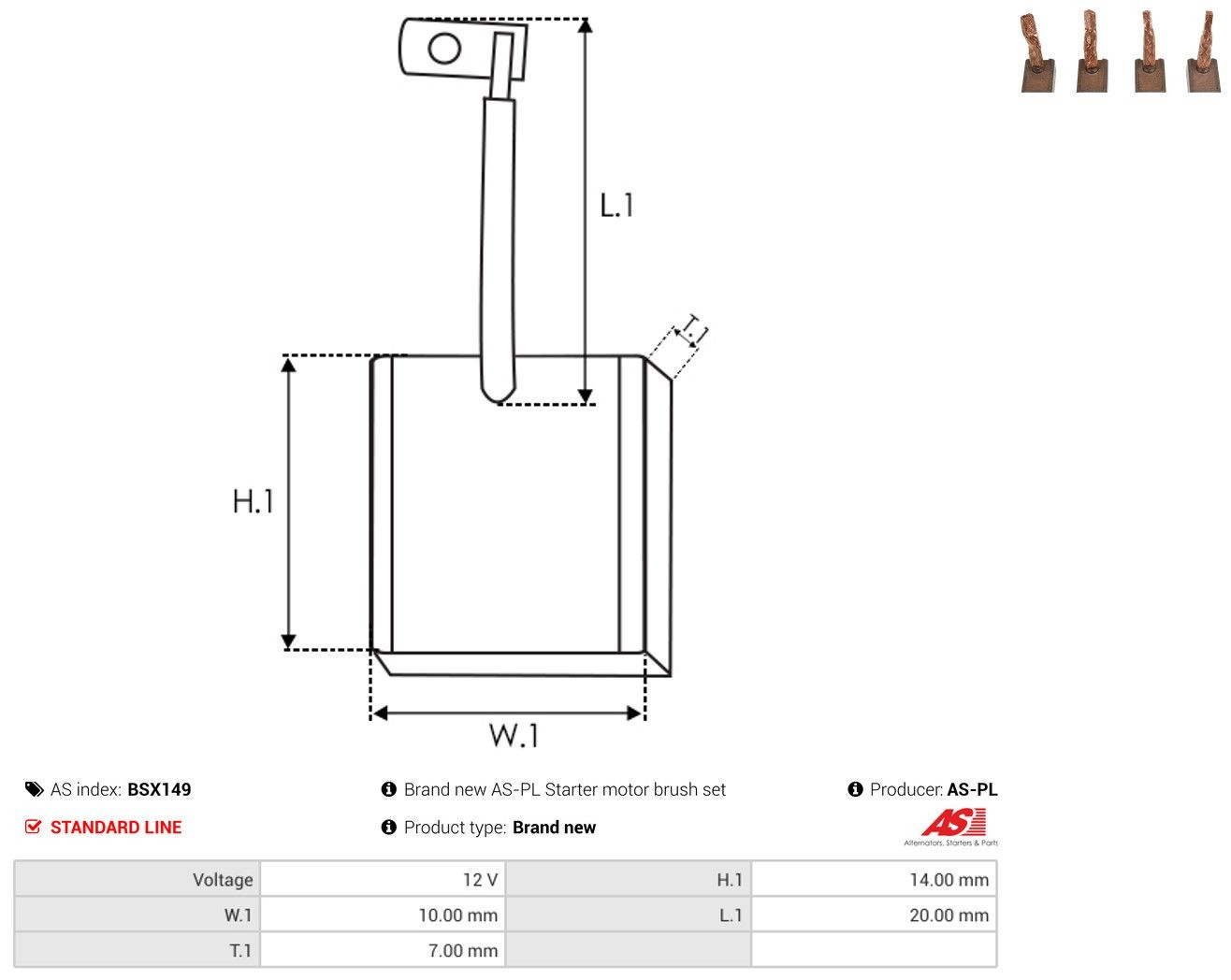 Compre Escova do motor de arranco Ford Fiesta 