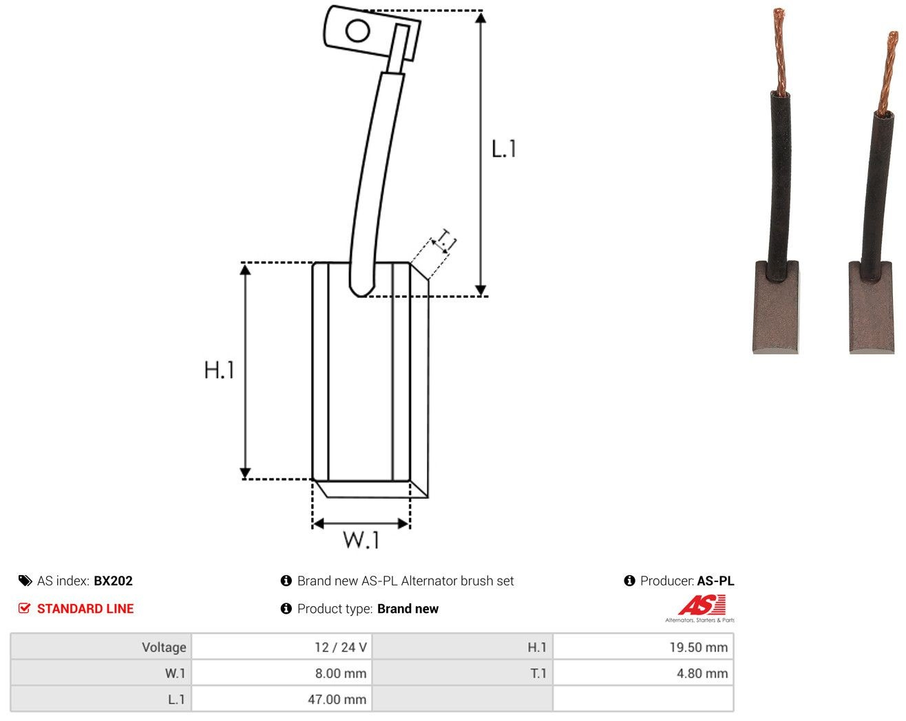  Escova do gerador Volkswagen Passat B3, B4 sedan (3A2, 351, 312) (1988 - 1997) B3, B4