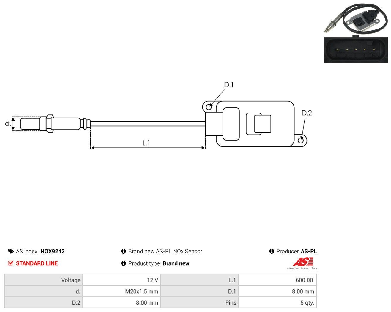 Compre A000905151264 Mercedes Sensor de óxidos de nitrogênio NOX