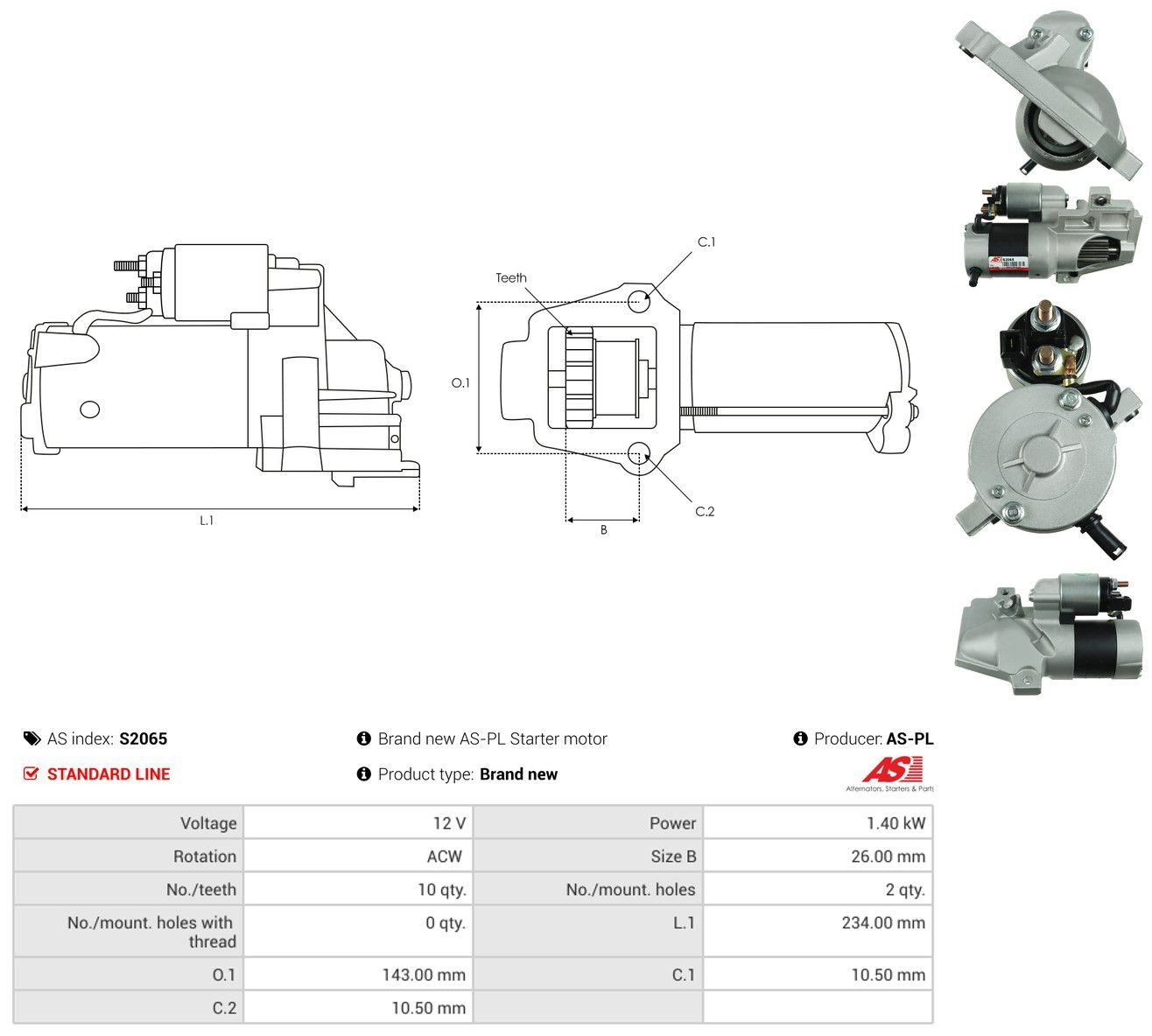 S2065 As-pl Motor de arranco