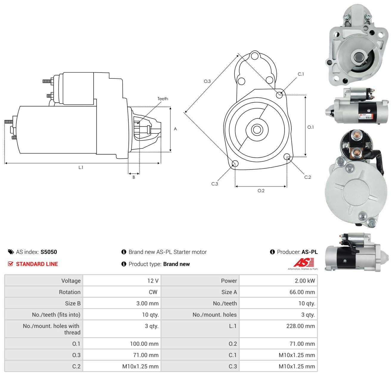 S5050 As-pl Motor de arranco