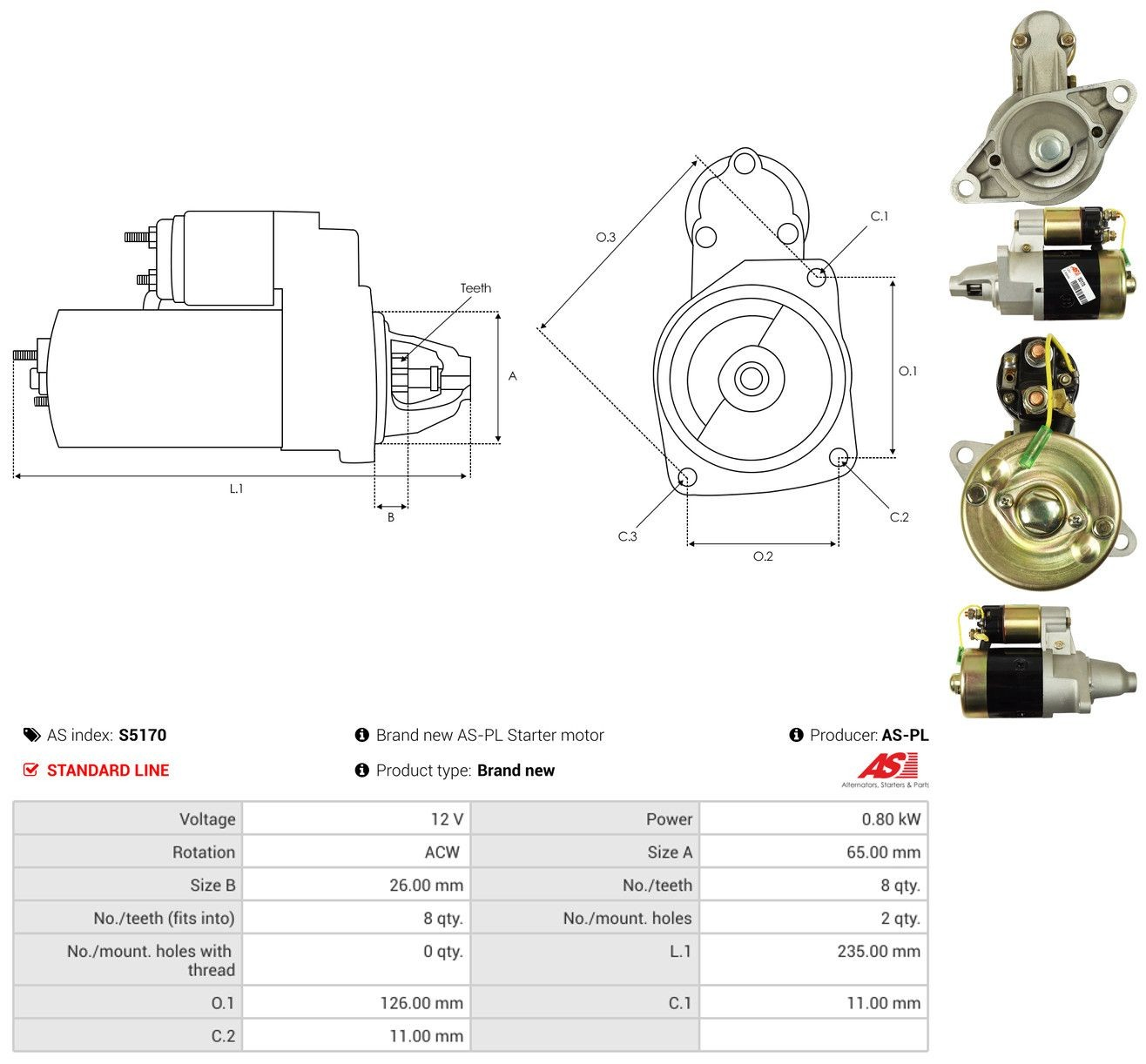 S5170 As-pl Motor de arranco