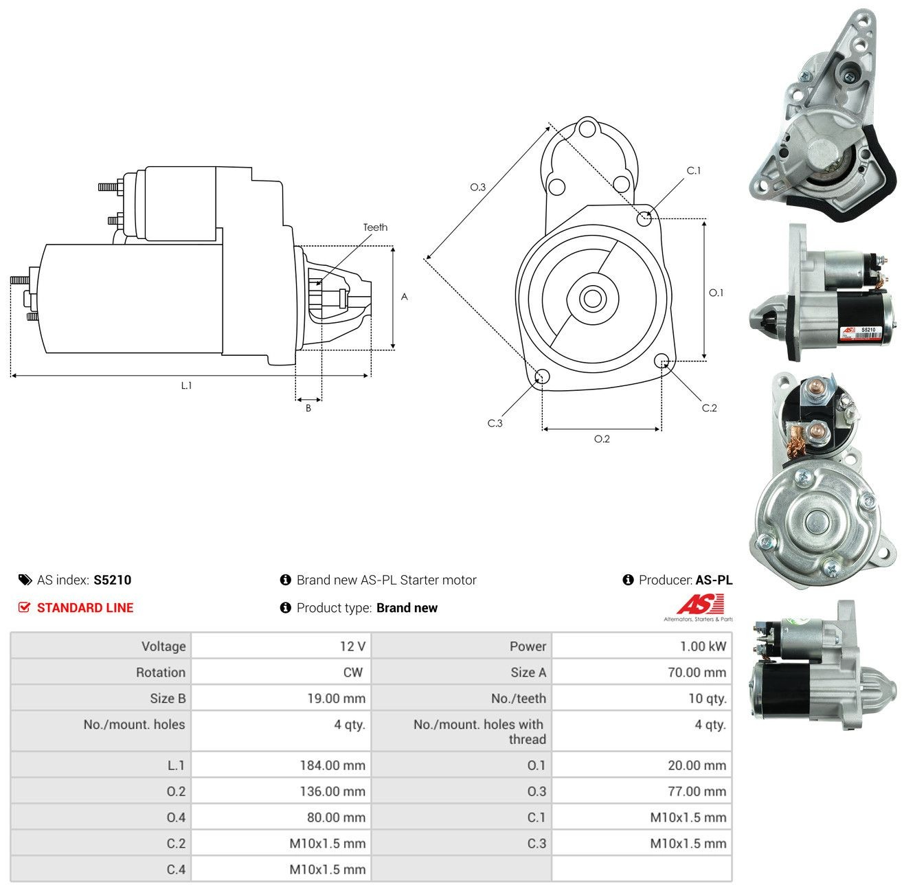 S5210 As-pl Motor de arranco