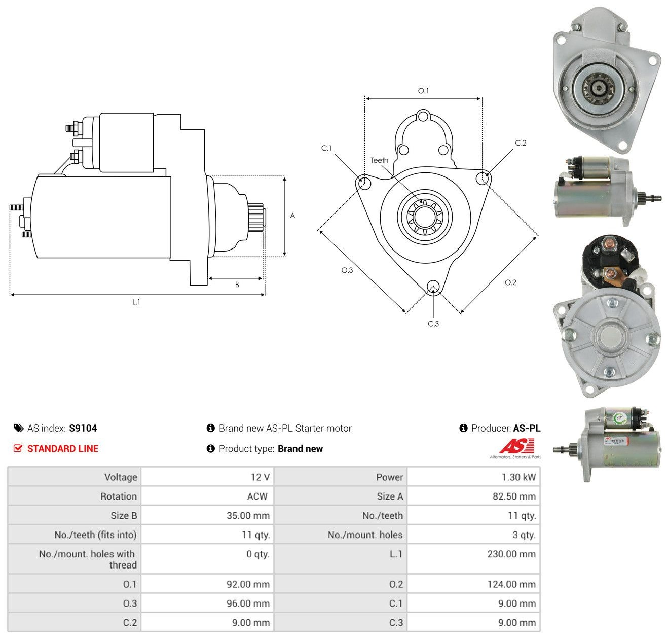 S9104 As-pl Motor de arranco